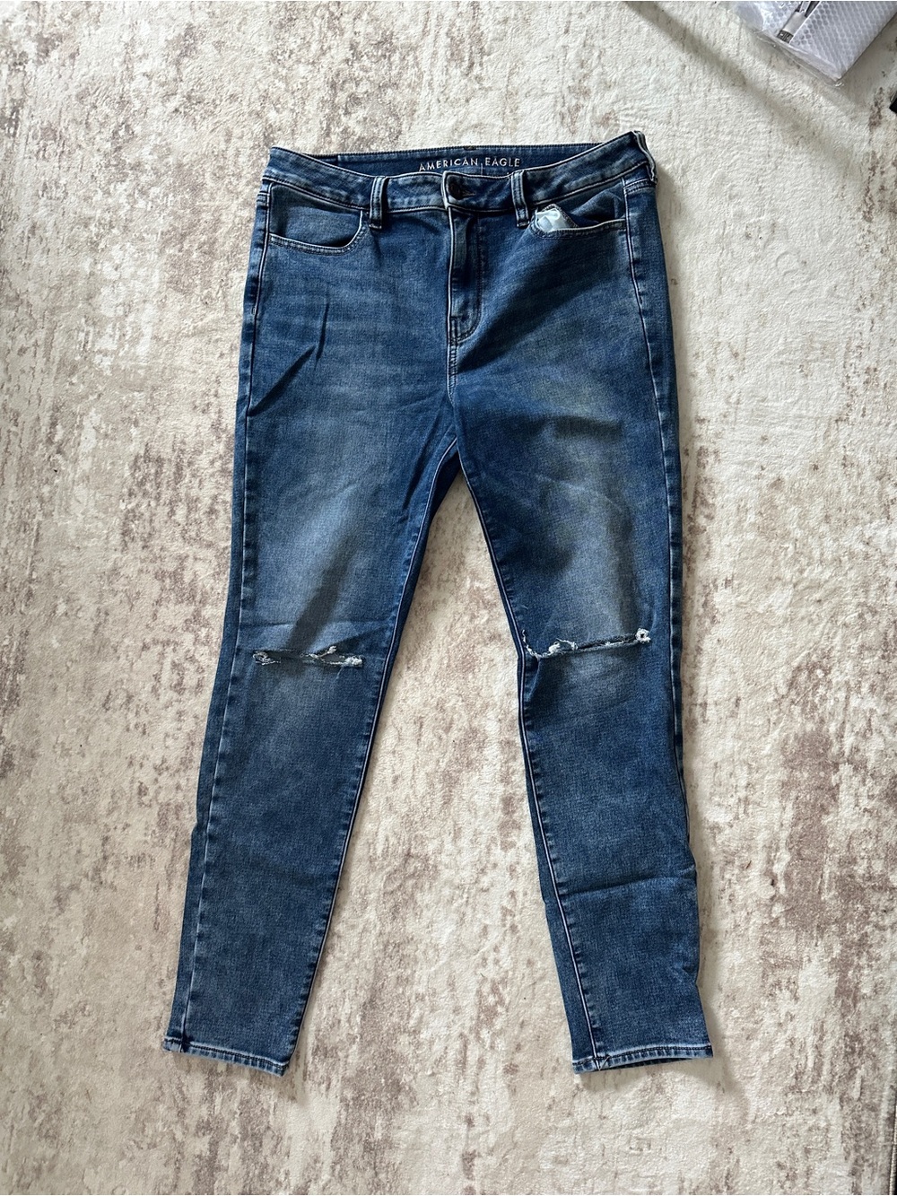American Eagle Outfitters Dark Blue High-Rise Jegging Jeans
